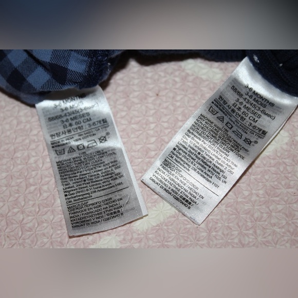 Baby Gap 3-6 months Baby Girl Blue Plaid Shirt/ Pants Set - Picture 4 of 4